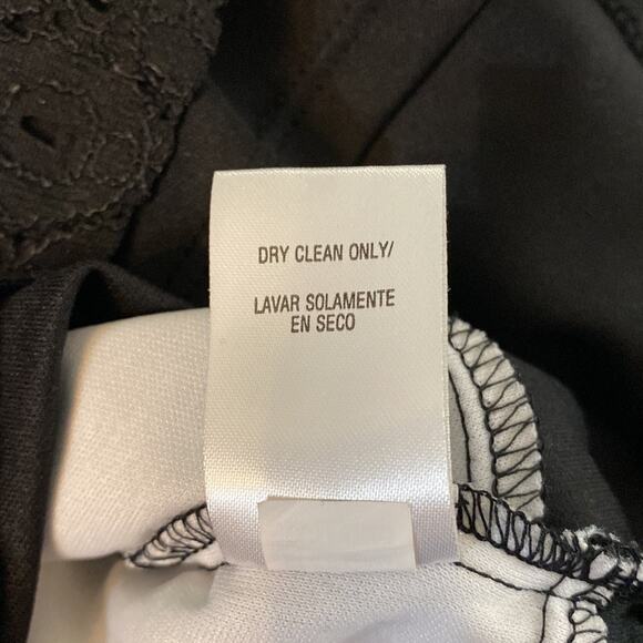 Sandra Darren Black and White Lace Overlay Dress Size 10 Chic Classic 60s - Picture 6 of 8